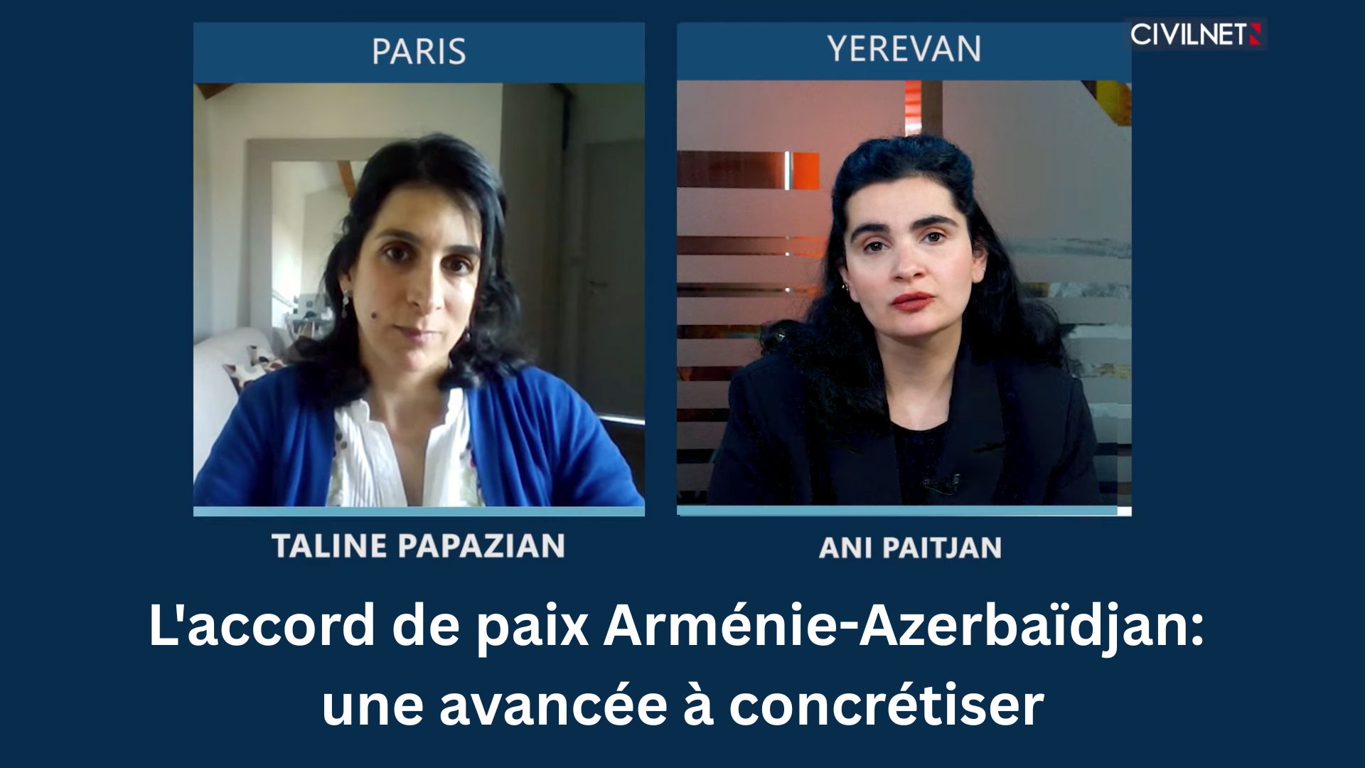 L'accord de paix Arménie-Azerbaïdjan: une avancée à concrétiser